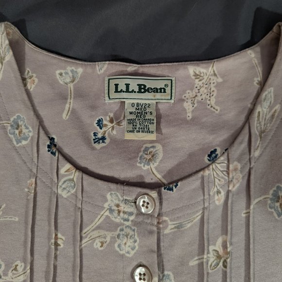 L.L. Bean | Vintage Women's Floral Button Front Tie Back Maxi Dress Pink Med Reg - Picture 5 of 5